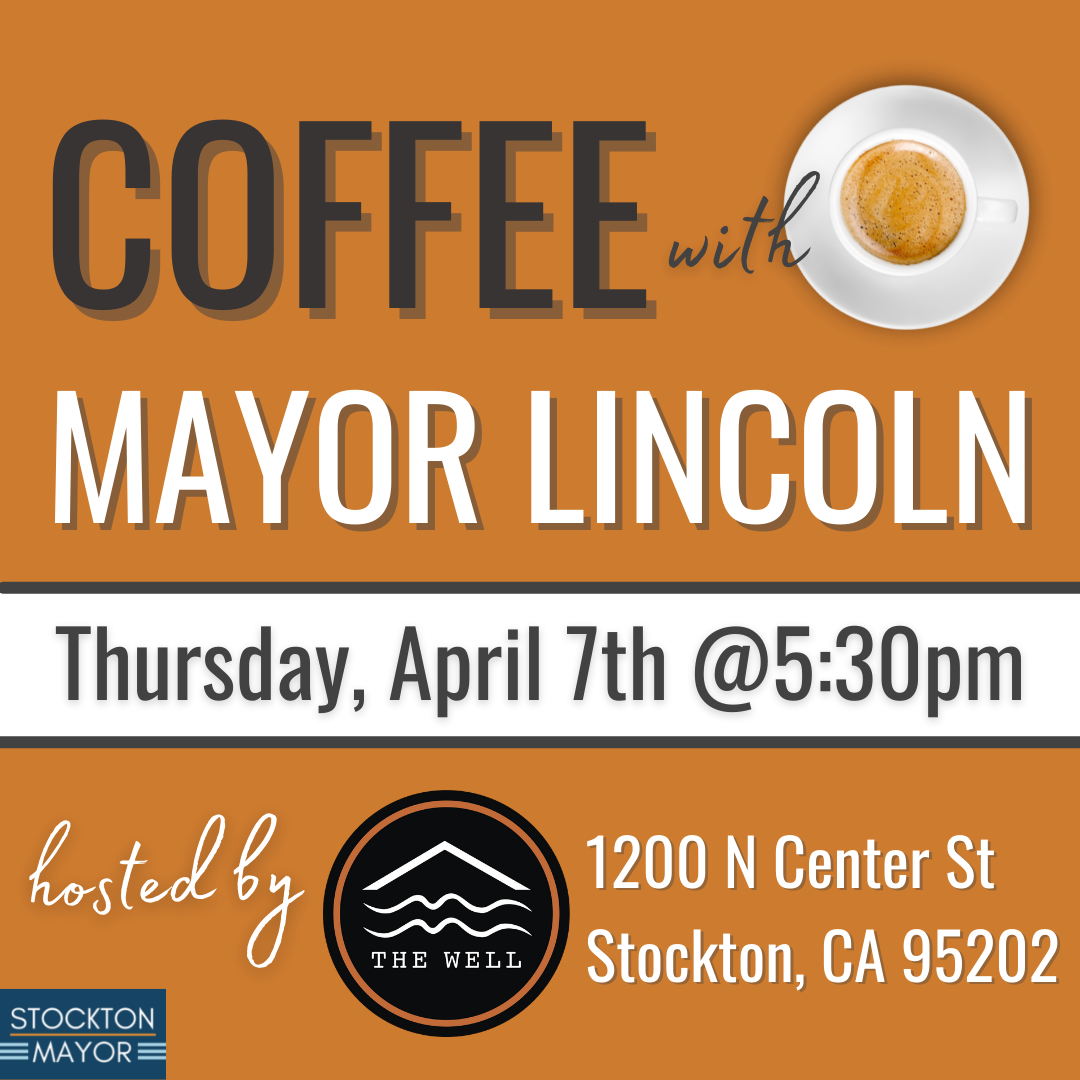 Coffe with Mayor Lincoln event flyer